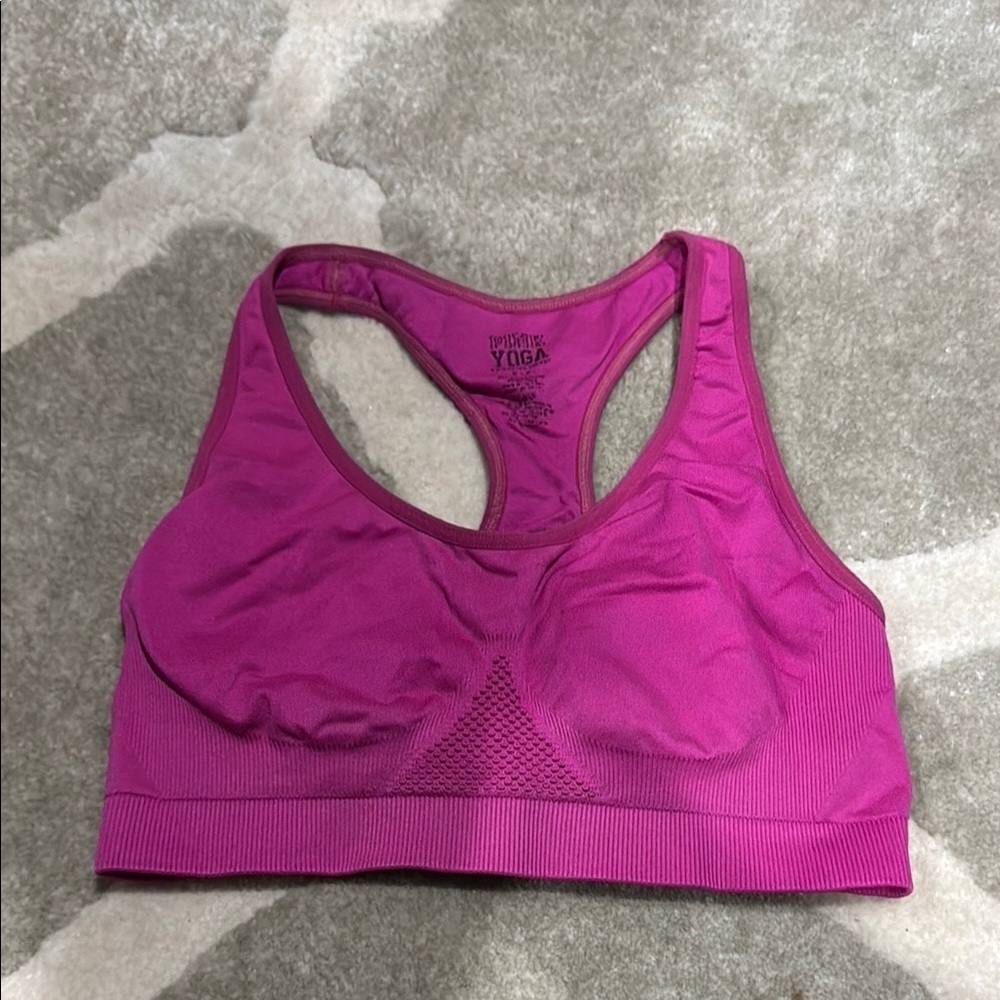 PINK Victoria's Secret Pink Racerback Sports Bra with Molded Cups